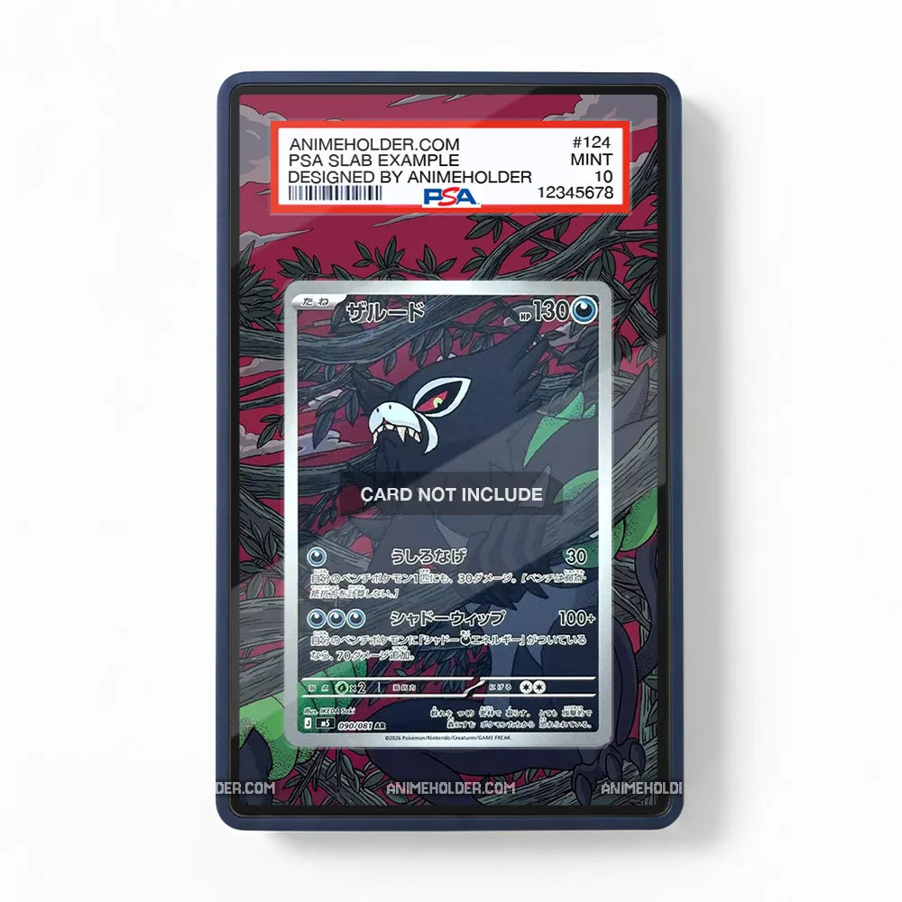 Zarude 090-081 AR M5 Pokemon Cards Custom Art Display Cases - PSA Slab Case - Front View