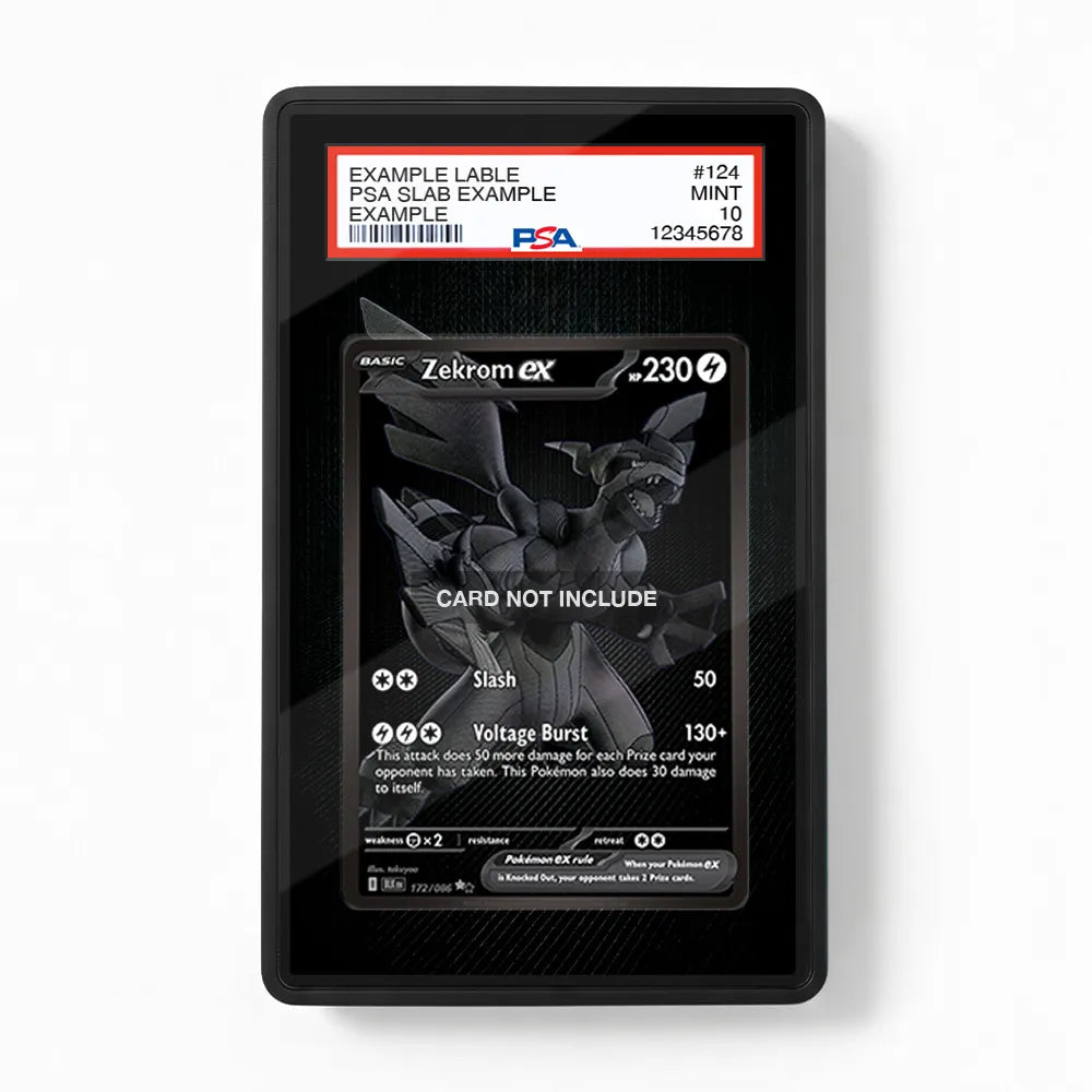 Zekrom ex 172-086 Black White Rare Extended Art Display Cases - PSA Slab Case - Front View