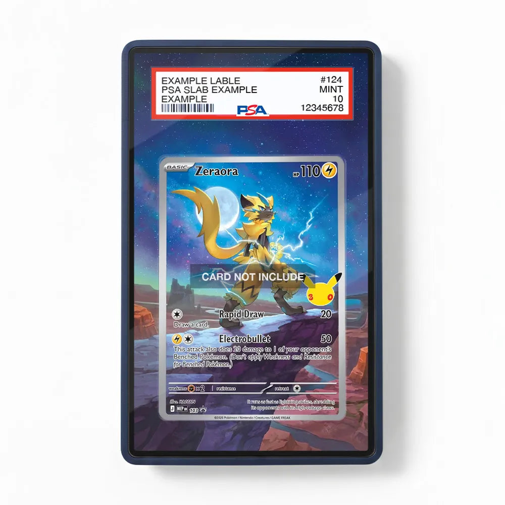 Zeraora 103 Promo MEP 30th Anniversary Extended Art Display Cases - PSA Slab Case - Front View