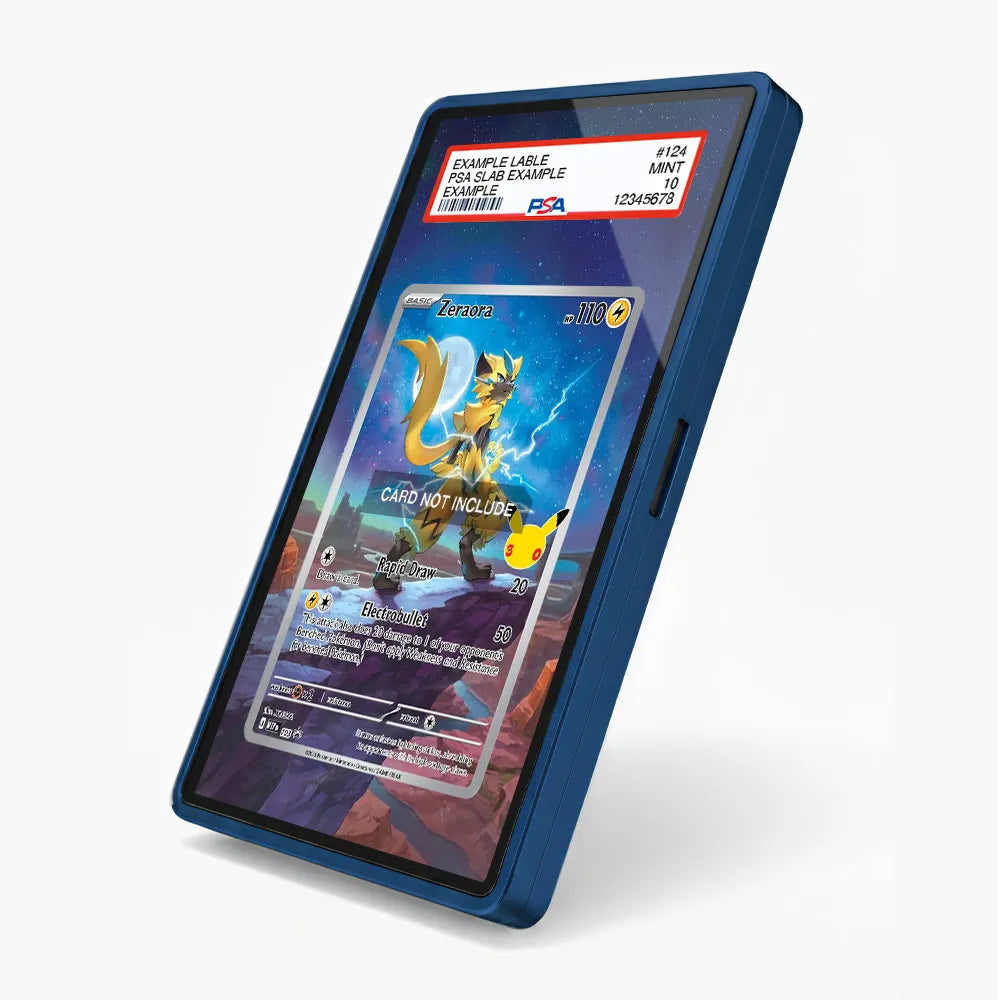 Zeraora 103 Promo MEP 30th Anniversary Extended Art Display Cases - PSA Slab Case - Side View