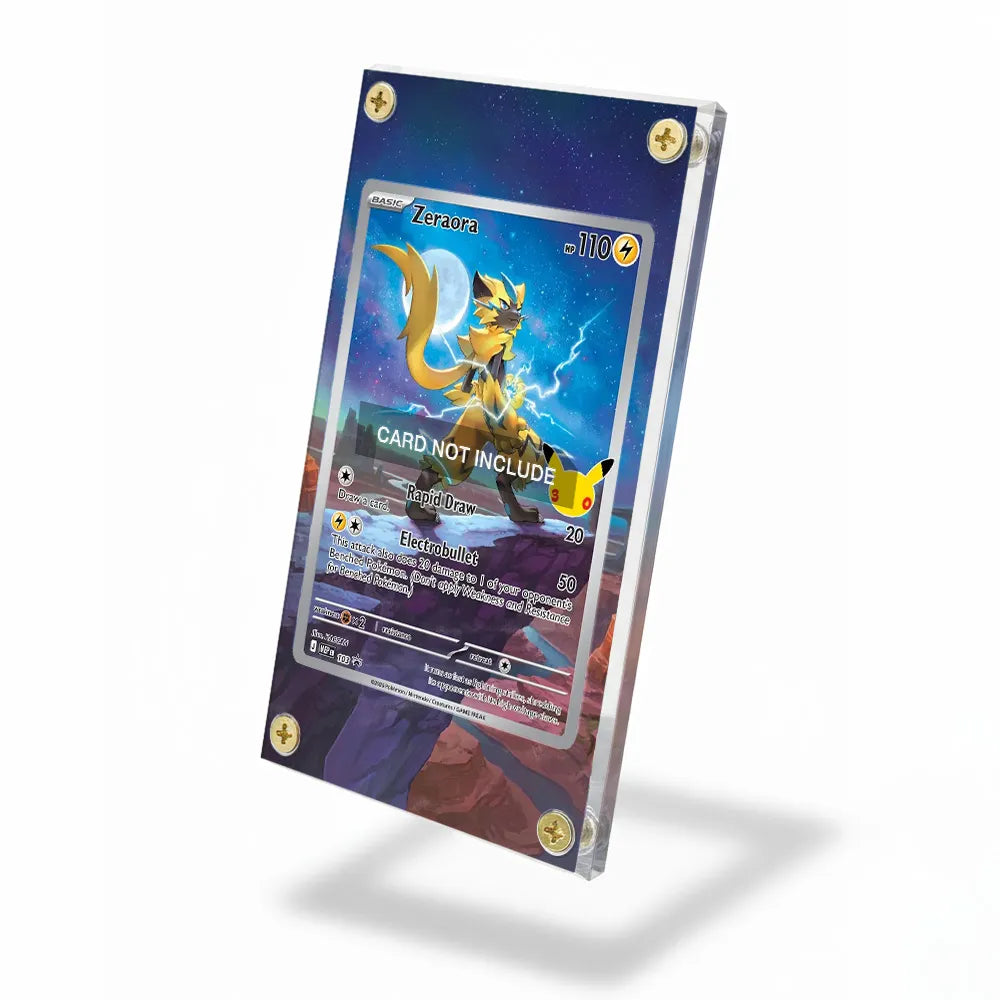 Zeraora 103 Promo MEP 30th Anniversary Extended Art Display Cases - Screws Case - Side View