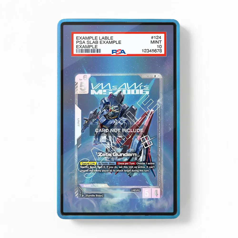 Zeta Gundam G002-063 MSZ006 Extended Art Display Cases - PSA Slab Case - Front View