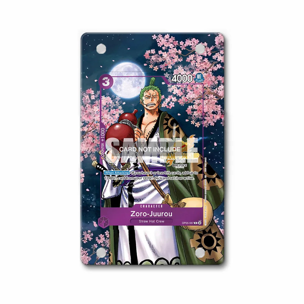 Zoro-Juurou OP05-067 25-26 Championship One Piece Cards Extended Art Display Cases - Magnetic Case - Front View