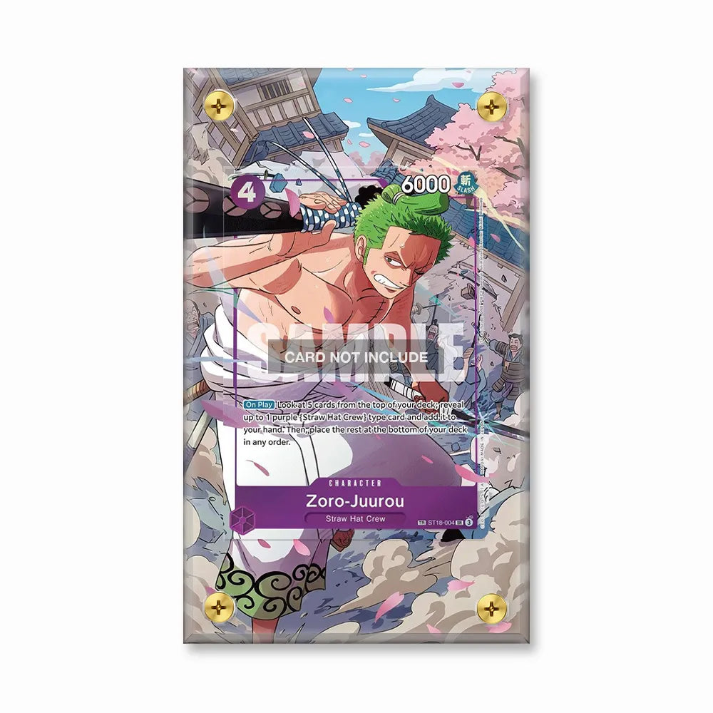 Zoro-Juurou ST18-004 Treasure Rare Emperors in the New World Extended Art Display Cases - Screws Case - Front View