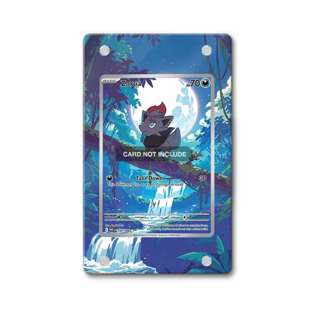 Zorua 142-086 White Flame Pokemon Cards Extended Art Display Cases - PSA Slab Case - Front View
